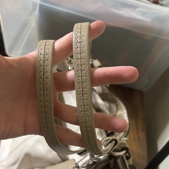 Coach Alexandra Large Leather Shoulder Bag in Ivory - Picture 12 of 12